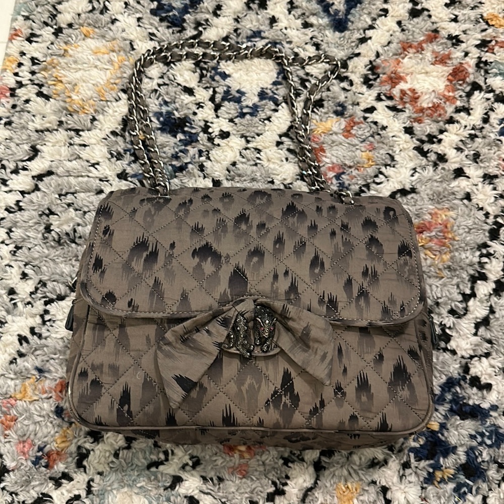 Rebecca Taylor grey leopard quilted bag
